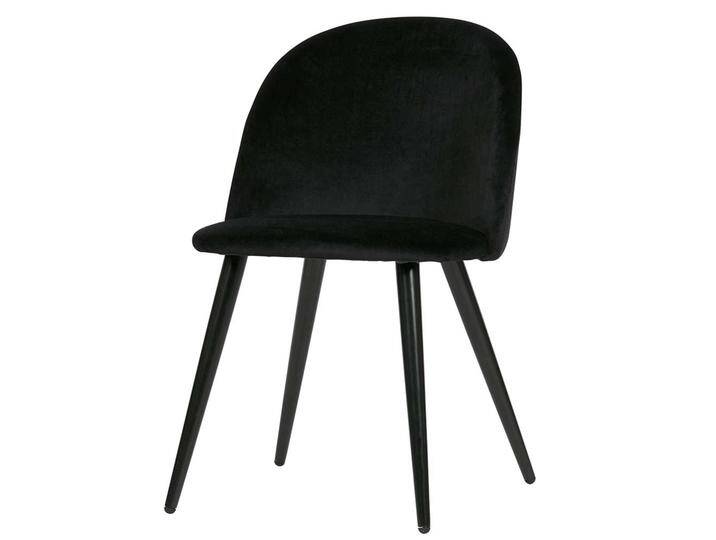 Polsterstühle in Schwarz Samt Metallgestell (2er Set) von Basilicana