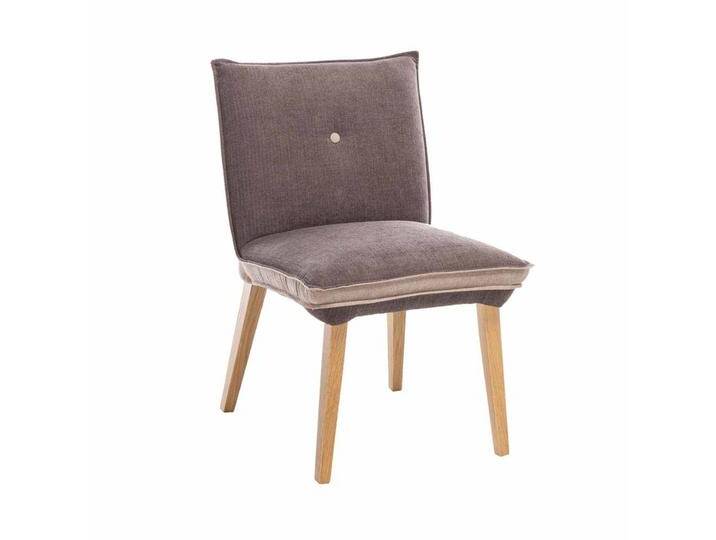 Polsterstuhl Set in Braun Beige Eiche Gestell (2er Set) von Basilicana