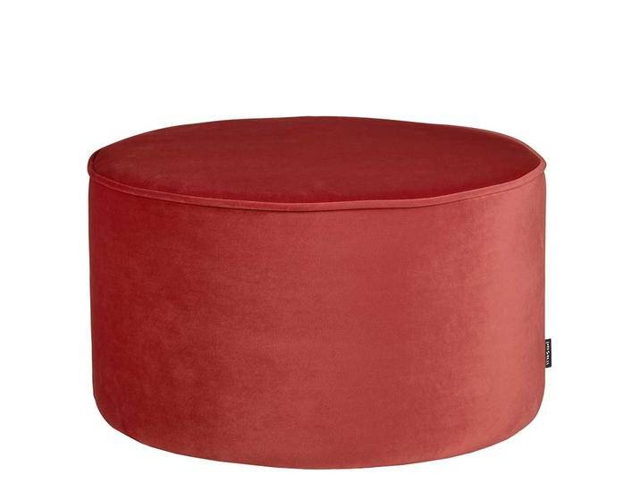 Pouf in Rot Samt von Basilicana