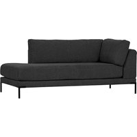 Recamiere Modul Couch Dunkelgrau 200 cm breit Vierfußgestell aus Metall von Basilicana