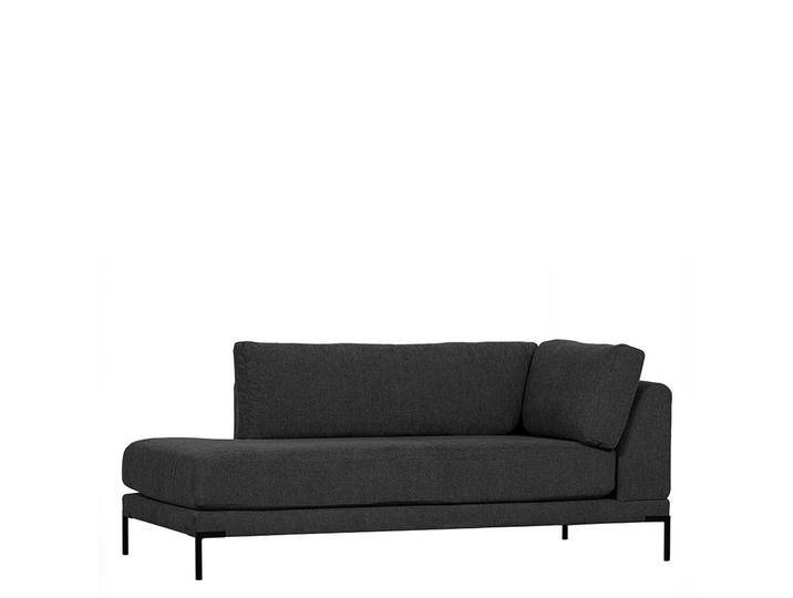 Recamiere Modul Couch Dunkelgrau 200 cm breit Vierfußgestell aus Metall von Basilicana