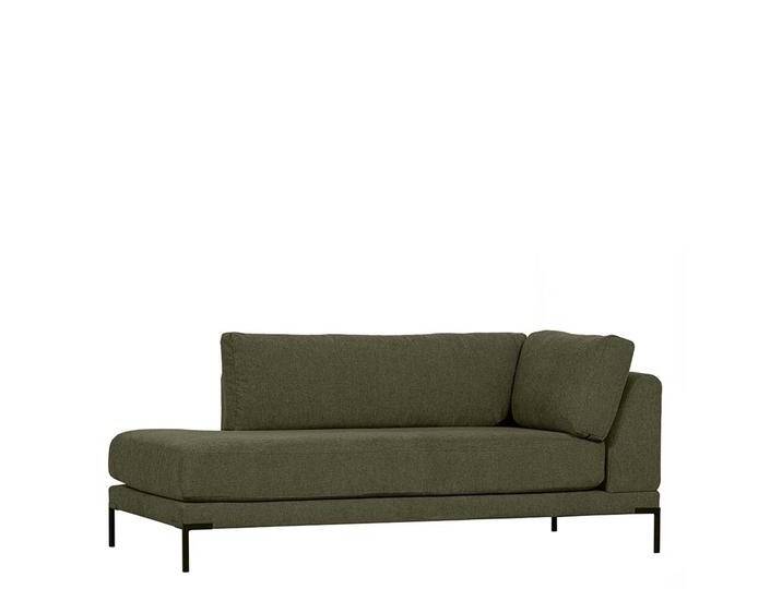 Recamiere Modul Sofa rechts in Dunkelgrün Stoff 200 cm breit von Basilicana