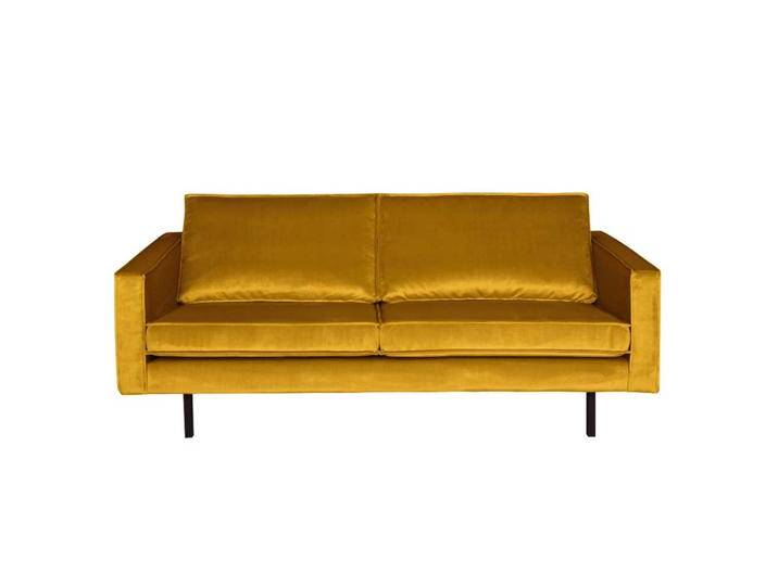 Retro Couch in Gelb Samtbezug von Basilicana