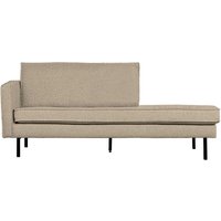 Retro Daybed Beige aus Boucle Stoff Fußgestell aus Metall von Basilicana