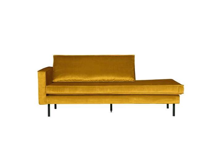 Retro Design Recamiere in Gelb Samtbezug von Basilicana