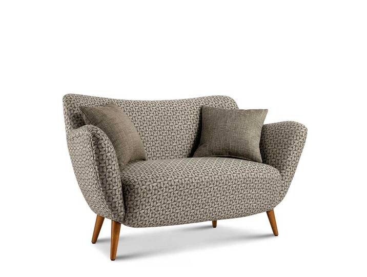 Retro Esszimmercouch 142 cm breit 44 cm Sitzhöhe von Basilicana