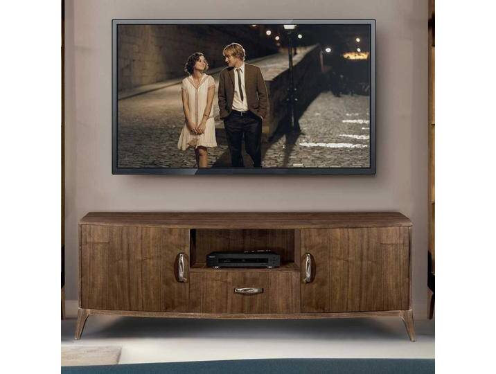 Retro Fernsehboard mit Nussbaum furniert von Basilicana