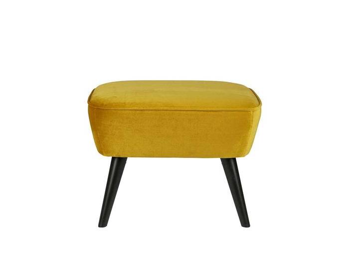 Retro Hocker in Gelb Stoff Retro Hocker in Gelb Stoff von Basilicana