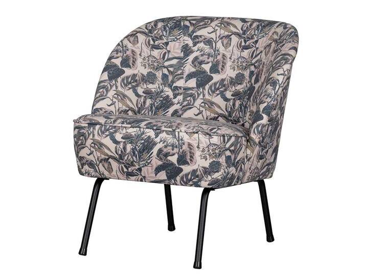 Retro Lounge Sessel mit Blätter Muster mehrfarbig von Basilicana