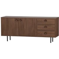 Retro Sideboard in Walnussfarben dekorative Griffe von Basilicana