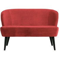 Retro Sofa in Rot 110 cm breit von Basilicana