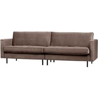 Retro Sofa in Taupe Samt 275 cm breit von Basilicana