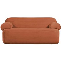 Rostfarbenes Design Sofa aus Webplüsch 183 cm breit von Basilicana