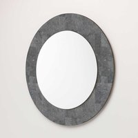 Runder Spiegel mit Steinrahmen Grau von Basilicana