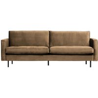 Samt Couch in Taupe Retro Design von Basilicana