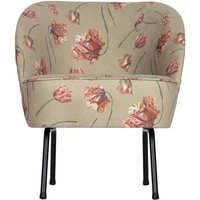 Samt Lounge Sessel im Retrostil Blumen Motiv von Basilicana