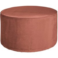 Samt Sitzpouf in Altrosa runder Form von Basilicana