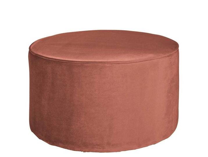 Samt Sitzpouf in Altrosa runder Form Samt Sitzpouf in Altrosa runder Form von Basilicana