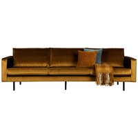 Samt Sofa in Honigfarben Retrostil von Basilicana