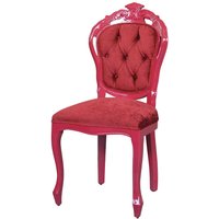 Samt Stuhl in Rot Barock Design von Basilicana