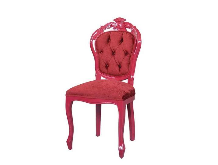 Samt Stuhl in Rot Barock Design Samt Stuhl in Rot Barock Design von Basilicana