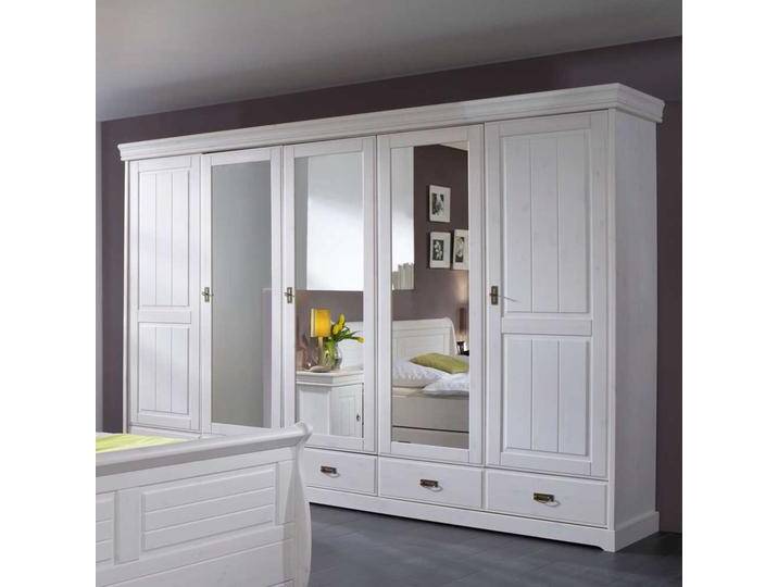 Schlafzimmerschrank in Weiß Glas von Basilicana