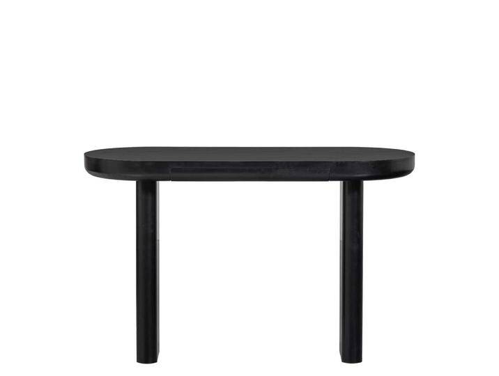 Schreibtisch Konsolentisch in ovaler Form - Schwarz von Basilicana