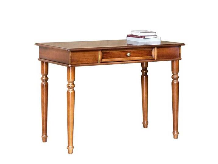 Schreibtisch mit Schublade in Nussbaumfarben klassischen Stil von Basilicana