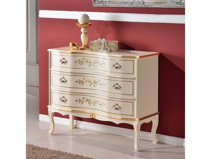 Schubkasten Kommode im Barockstil Weiß und Goldfarben verziert Schubkasten Kommode im Barockstil Weiß und Goldfarben verziert von Basilicana