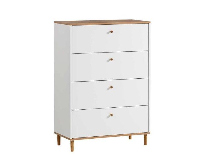 Schubladenkommode Kommode in Weiß mit Vierfußgestell Schubladenkommode Kommode in Weiß mit Vierfußgestell von Basilicana