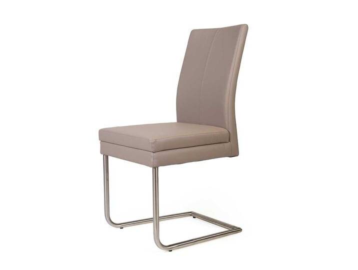 Schwingstühle in Beige Kunstleder Edelstahl (2er Set) von Basilicana