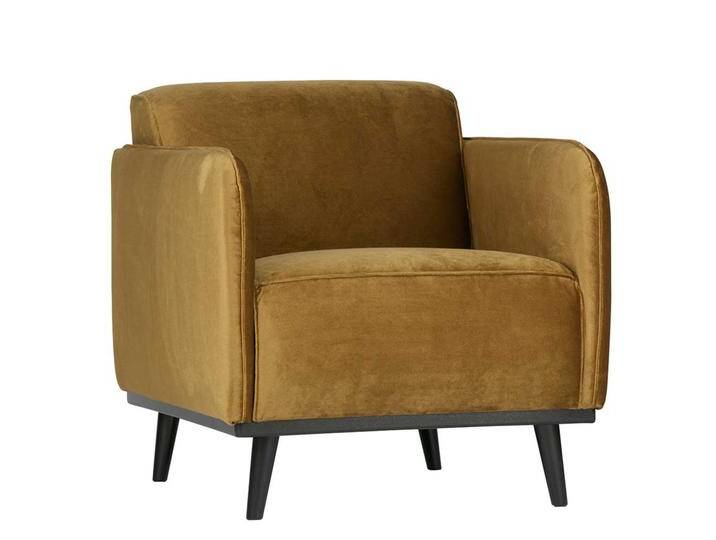 Sessel in Gelb Samt Retro Design Sessel in Gelb Samt Retro Design von Basilicana