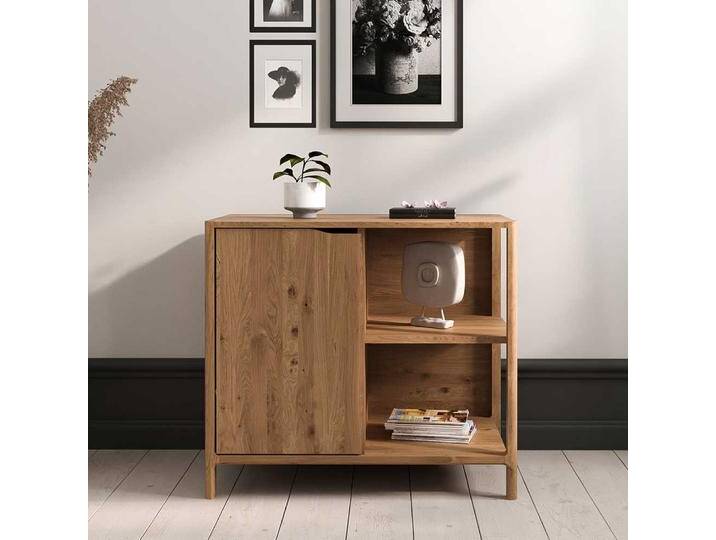 Sideboard Holzkommode in Wildeichefarben mit Massivholztür von Basilicana