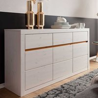 Sideboard aus Kiefer Massivholz Weiß von Basilicana