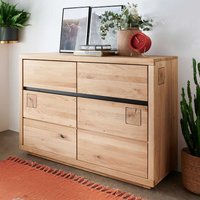 Sideboard aus Wildeiche Massivholz zwei Schubladen und Türen von Basilicana