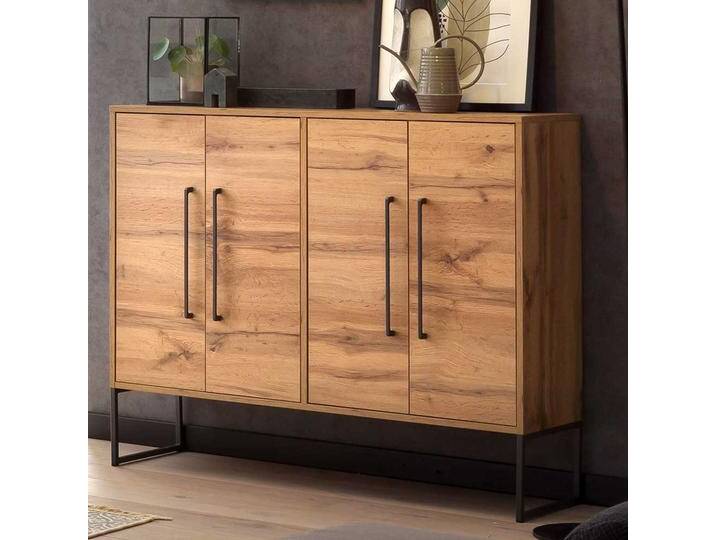 Sideboard in Eichefarben und Anthrazit Touchwood melaminbeschichtet Sideboard in Eichefarben und Anthrazit Touchwood melaminbeschichtet von Basilicana