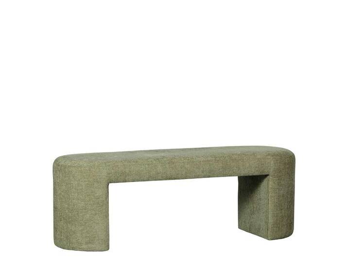 Sitzbank Polsterbank aus Chenillegewebe in Oliv Grün von Basilicana