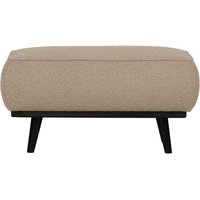 Sitzhocker in Beige Stoff 80 cm breit von Basilicana