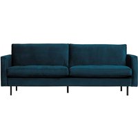 Sitzsofa in Blau Samt Retrostil von Basilicana