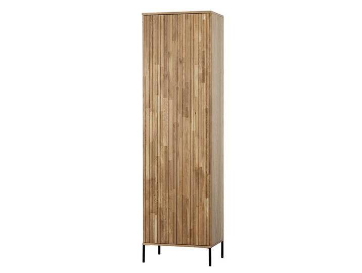 Skandi Wohnzimmerschrank in Eichefarben 210 cm hoch - 60 cm breit von Basilicana