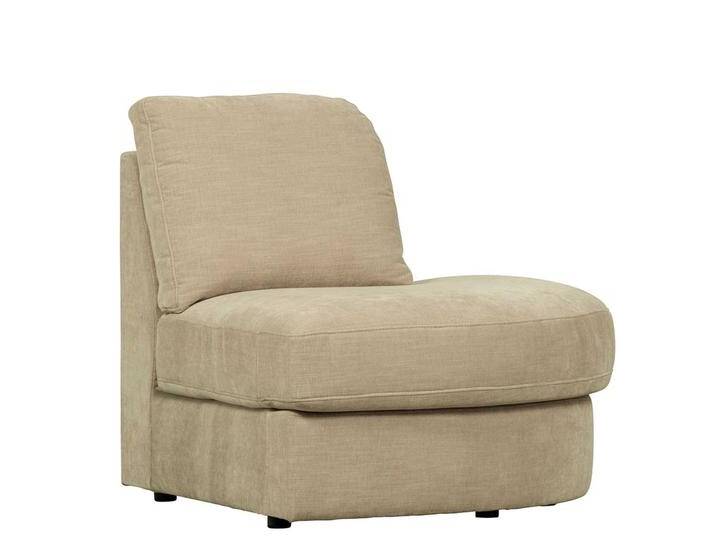 Sofa Abschluss Element rechts in Beige Webstoff einem Sitzplatz von Basilicana