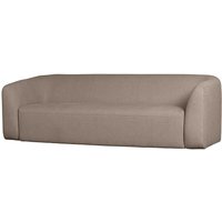 Sofa Dreisitzer Hellbraun Chenille im Skandi Design 240 cm breit von Basilicana