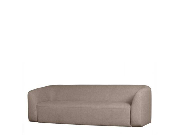 Sofa Dreisitzer Hellbraun Chenille im Skandi Design 240 cm breit von Basilicana