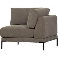 Sofa Eckelement Modul in Taupe Vierfußgestell aus Metall von Basilicana