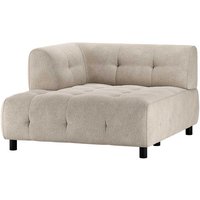 Sofa Element Ecke links in Hellgrau Flachgewebe 122 cm breit von Basilicana