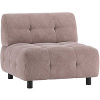 Sofa Element Einsitzer aus Cord in Mauve Vierfußgestell aus Holz von Basilicana