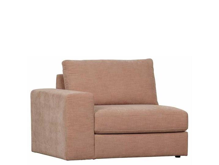Sofa Element Rosa mit Armlehne links Rücken echt bezogen von Basilicana