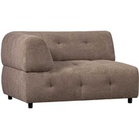 Sofa-Element links Chenille in Graubraun 122 cm breit - 90 cm tief von Basilicana