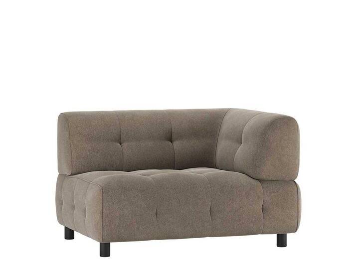 Sofa Element rechts Webstoff in Graugrün 122 cm breit - 90 cm tief von Basilicana