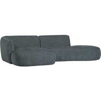 Sofa L Form Petrol modern aus Webstoff drei Sitzplätzen von Basilicana